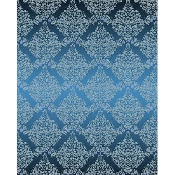 Light Blue Damask Printed Backdrop