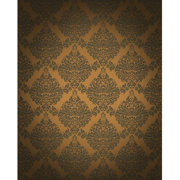 Brown Damask Printed Backdrop