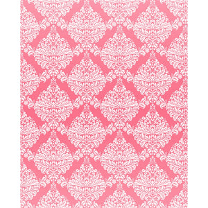 Pink & White Damask Printed Backdrop