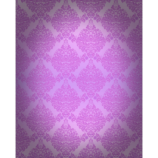 Light Purple Damask Printed Backdrop