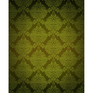 Green Damask Printed Backdrop