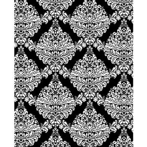 Black & White Damask Printed Backdrop