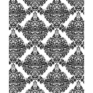 White & Black Damask Printed Backdrop