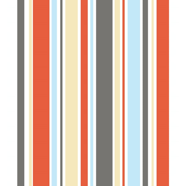 Orange, Blue, & Gray Striped Printed Backdrop