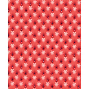 Cherry Red Tufted Printed Backdrop