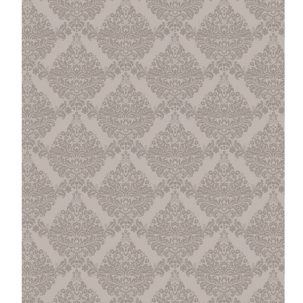 Taupe Gray Damask Printed Backdrop