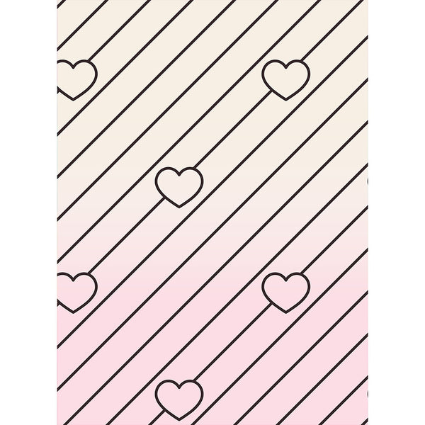 Heart Stripes Printed Backdrop