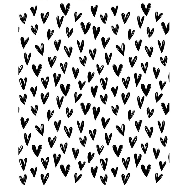 Hand Drawn Hearts Printed Backdrop