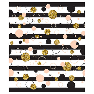 Abstract Dots on Stripes Printed Backdrop