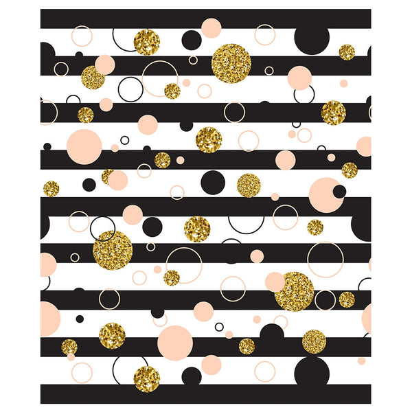 Abstract Dots on Stripes Printed Backdrop