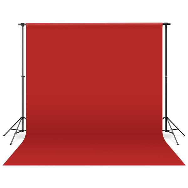 Red Fabric Backdrop hanging on backdrop stands