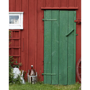 Old Barn Door Printed Backdrop