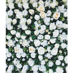 Large White Rose Wall Printed Backdrop