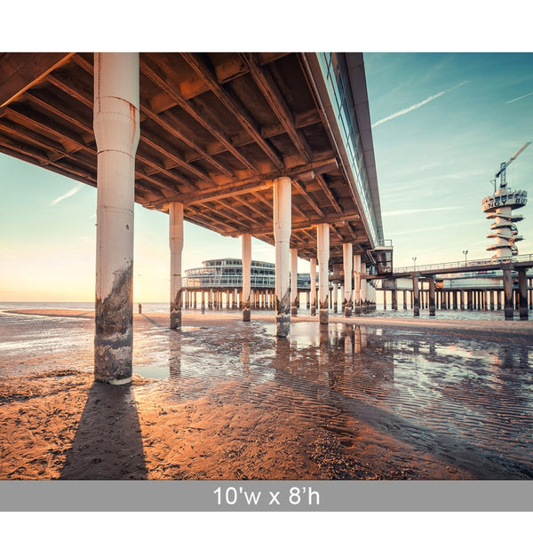 Sunset Pier Printed Backdrop