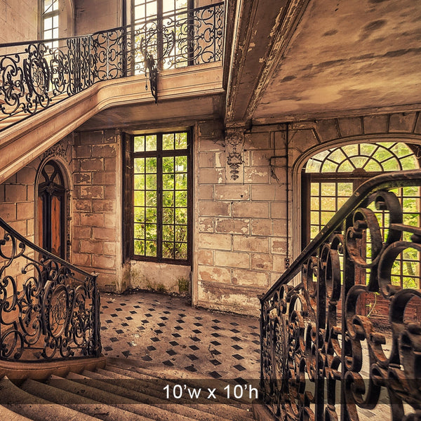 Intricate Stairwell Printed Backdrop