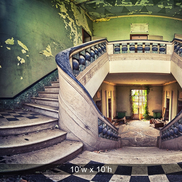 Vintage Staircase Printed Backdrop