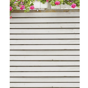 Hydrangea White Planks Printed Backdrop