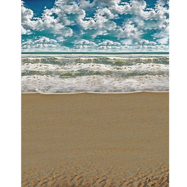 Cloudy Shoreline Printed Backdrop