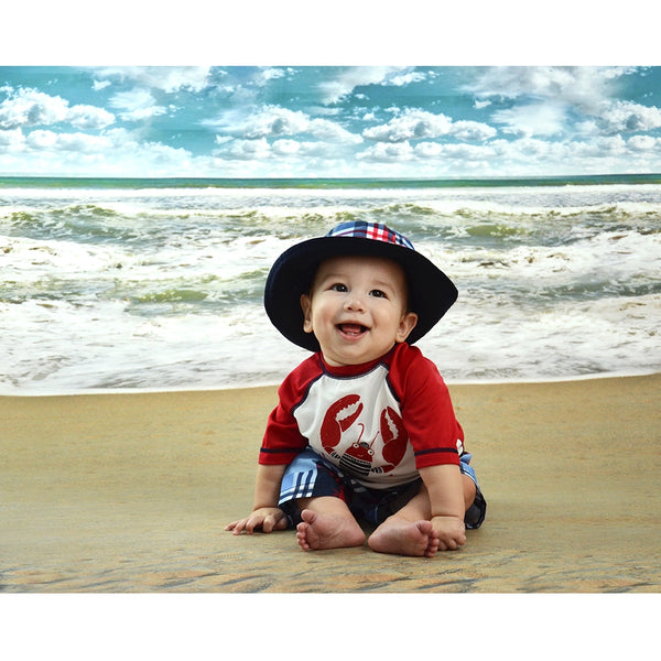 Cloudy Shoreline Printed Backdrop