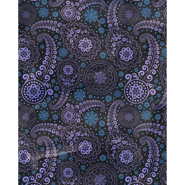 Blue Paisley Chalkboard Printed Backdrop