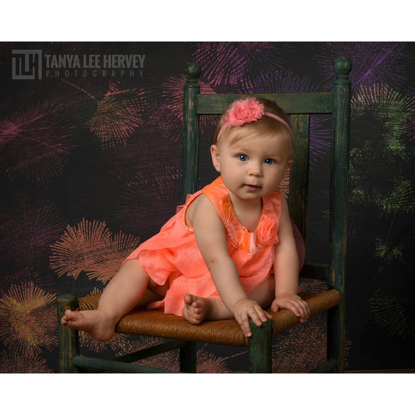 Spring Chalkboard Printed Backdrop