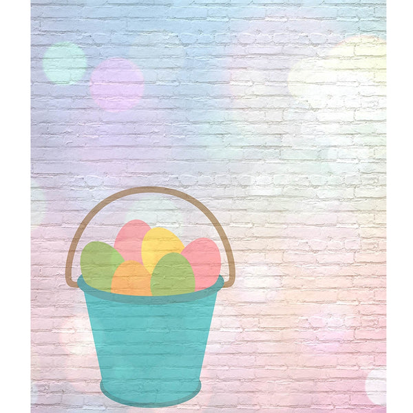 Easter Egg Bucket Printed Backdrop