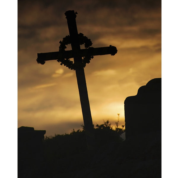 Memorial Cross Printed Backdrop