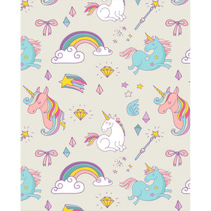 Magical Unicorn Sketches Printed Backdrop