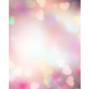 Heart Bokeh Printed Backdrop