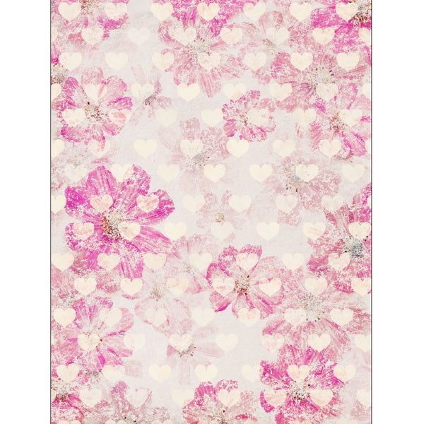 Vintage Hearts Printed Backdrop