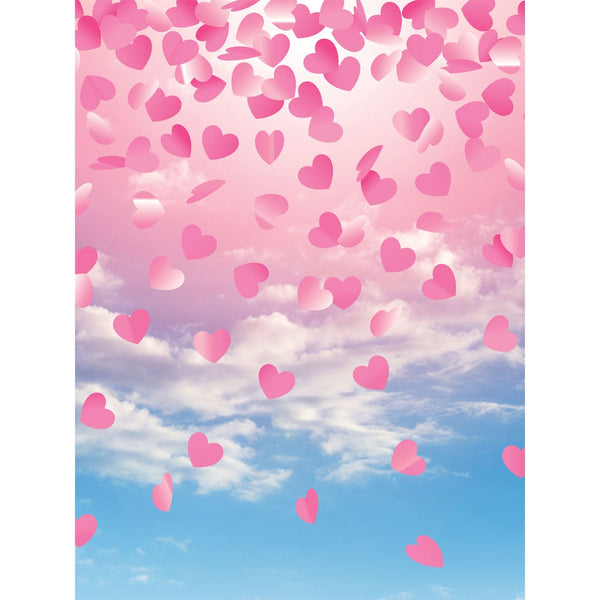 Cloud Hearts Printed Backdrop