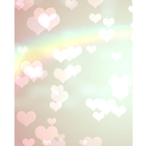 Rainbow Hearts Printed Backdrop