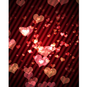 Grunge Hearts Printed Backdrop