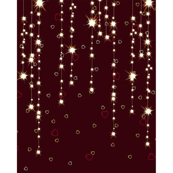 Electric Hearts Printed Backdrop