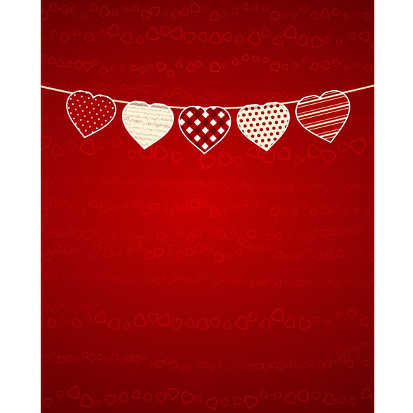 Valentinefts Day Bunting Printed Backdrop