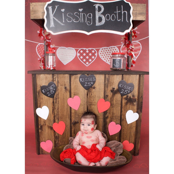 Valentines Day Bunting Printed Backdrop