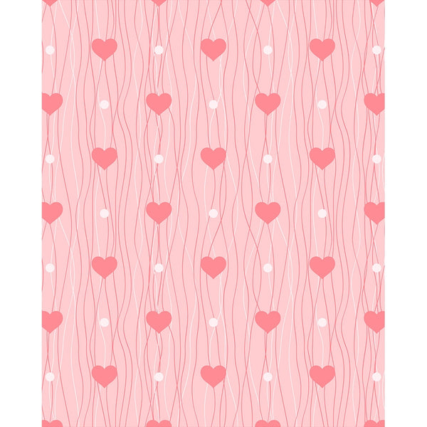 Heart Air Balloon Printed Backdrop