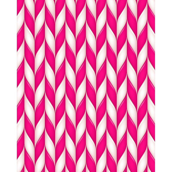 Pink Peppermint Sticks Printed Backdrop