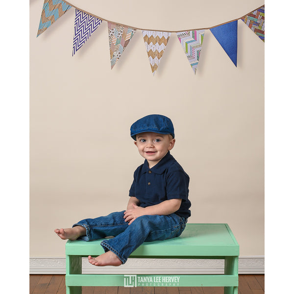 Chevron Bunting on Cream Printed Backdrop