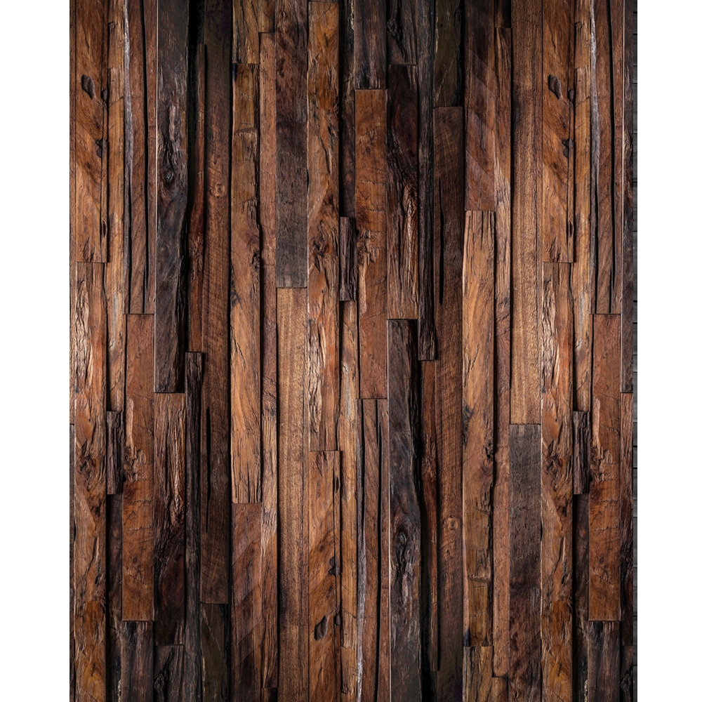 Thin Rugged Wood Planks Printed Backdrop