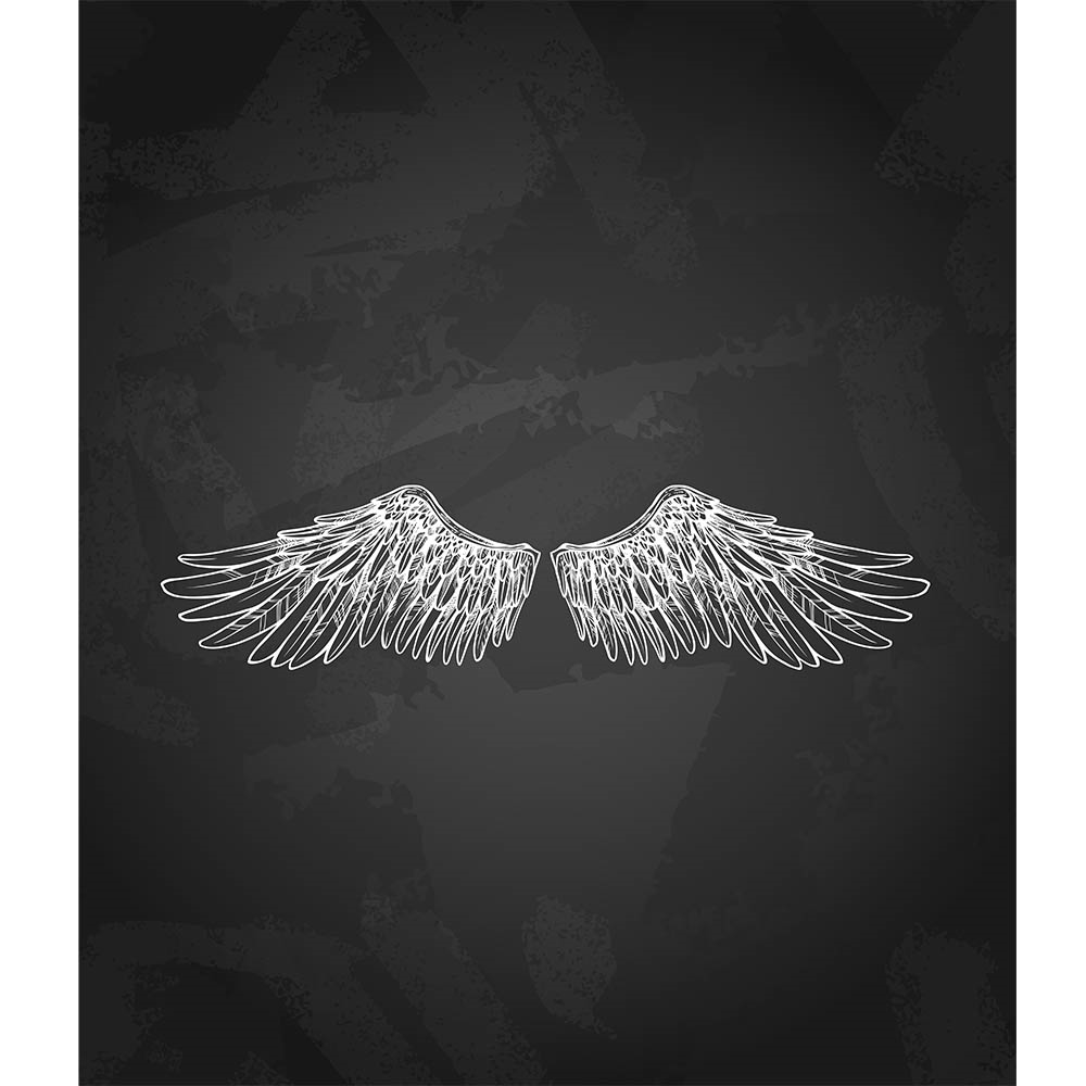 Golden Angel Wings Printed Backdrop